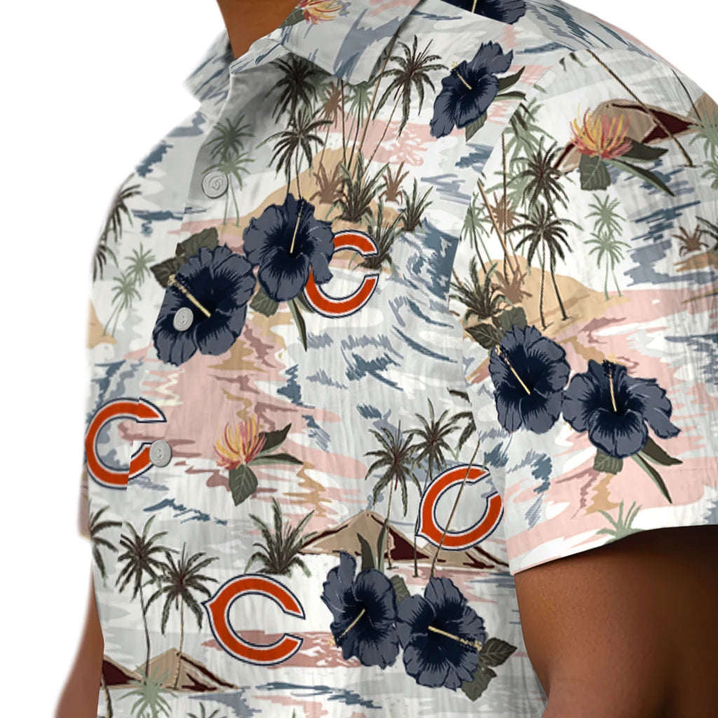 Chicago Bears Hawaiian Shirt - Hibiscus Seaside | Moonbestprint