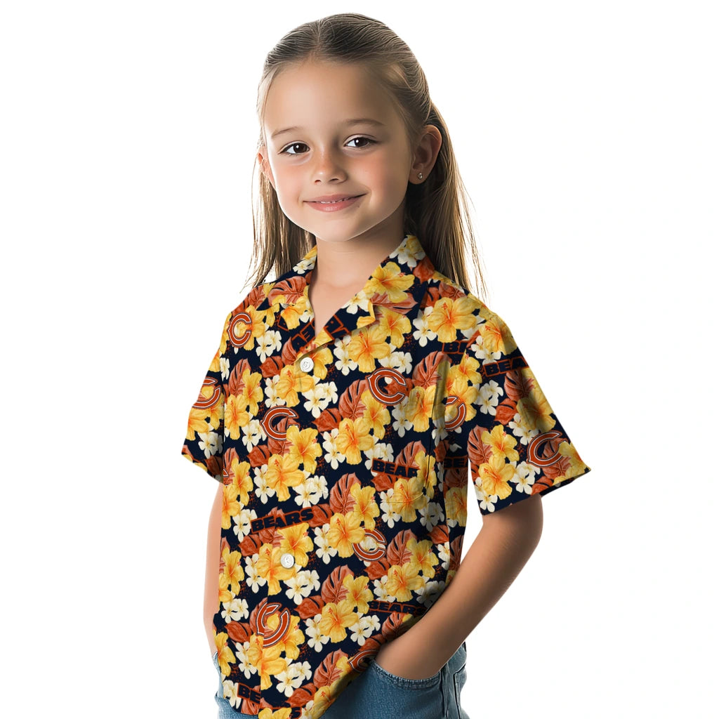 Chicago Bears Hawaiian Shirt - Hibiscus Tropics | Moonbestprint