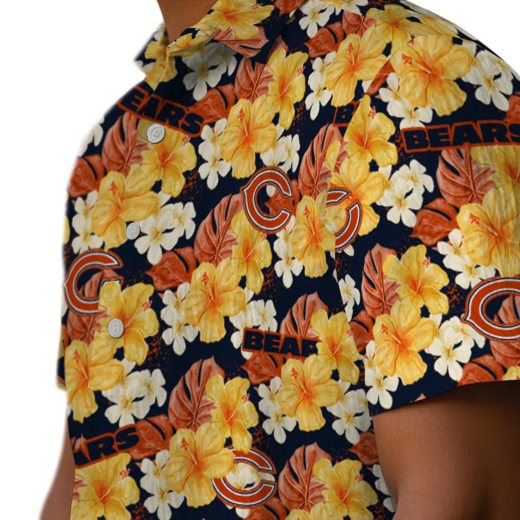 Chicago Bears Hawaiian Shirt - Hibiscus Tropics | Moonbestprint