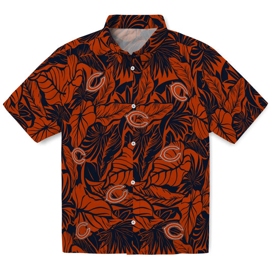 Chicago Bears Hawaiian Shirt - Monstera Layer | Moonbestprint