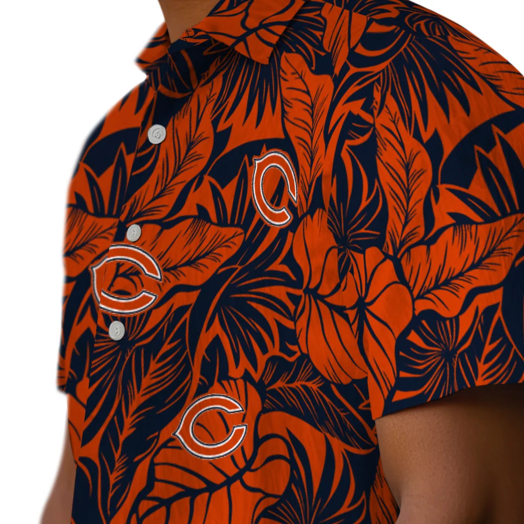 Chicago Bears Hawaiian Shirt - Monstera Layer | Moonbestprint
