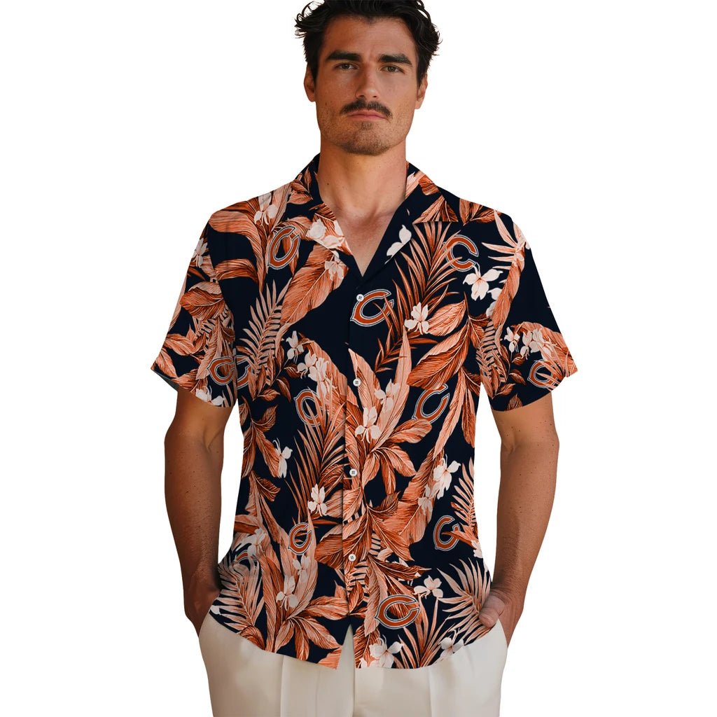 Chicago Bears Hawaiian Shirt - Palm Leaves | Moonbestprint