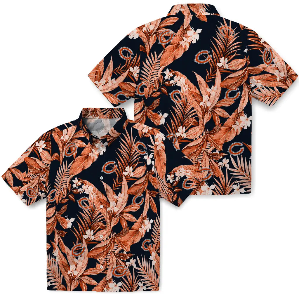 Chicago Bears Hawaiian Shirt - Palm Leaves | Moonbestprint