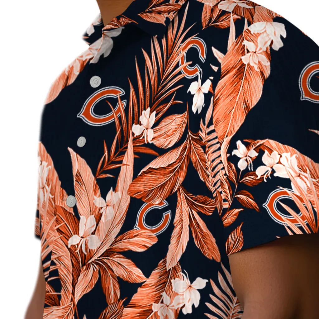Chicago Bears Hawaiian Shirt - Palm Leaves | Moonbestprint