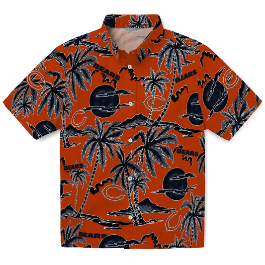 Chicago Bears Hawaiian Shirt - Palm Sunset | Moonbestprint