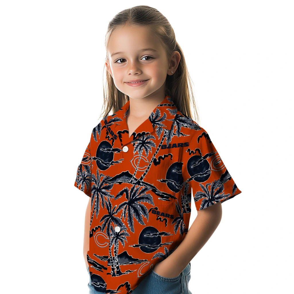 Chicago Bears Hawaiian Shirt - Palm Sunset | Moonbestprint