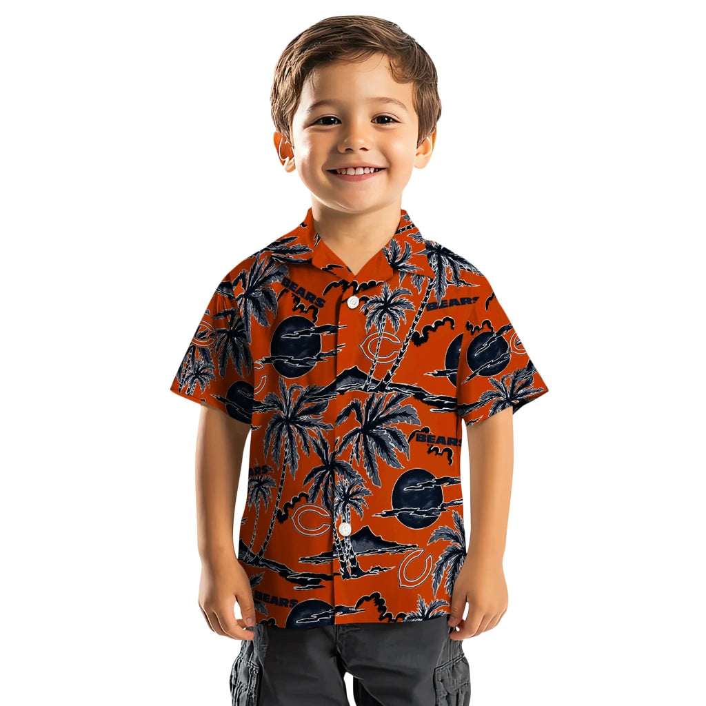 Chicago Bears Hawaiian Shirt - Palm Sunset | Moonbestprint