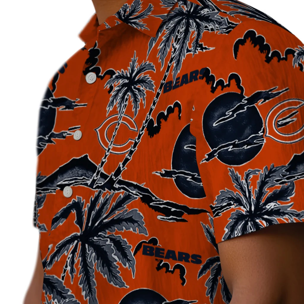 Chicago Bears Hawaiian Shirt - Palm Sunset | Moonbestprint