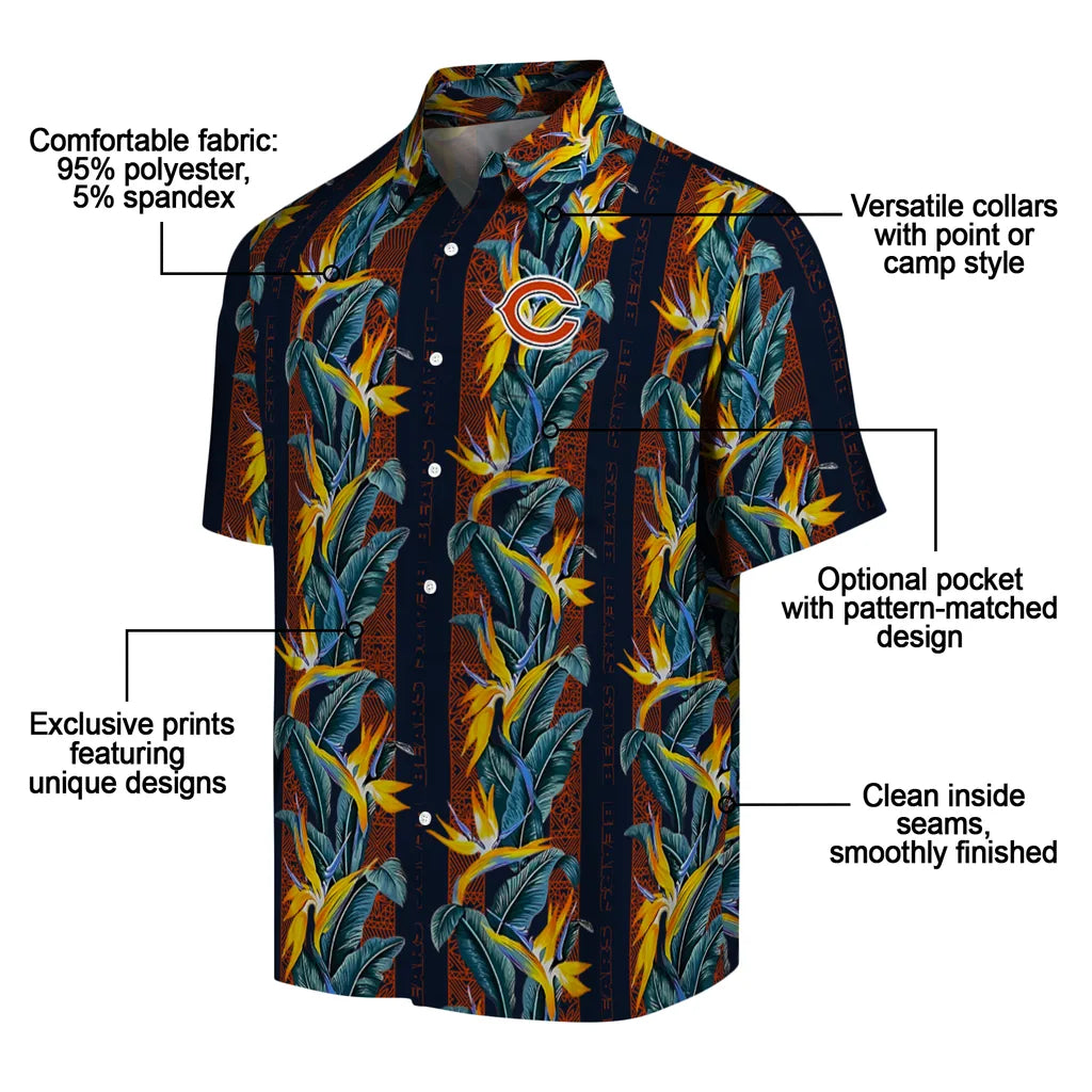 Chicago Bears Hawaiian Shirt - Paradise Vines | Moonbestprint