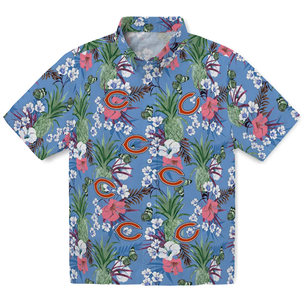 Chicago Bears Hawaiian Shirt - Pineapple Bouquet | Moonbestprint