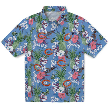 Chicago Bears Hawaiian Shirt - Pineapple Bouquet | Moonbestprint