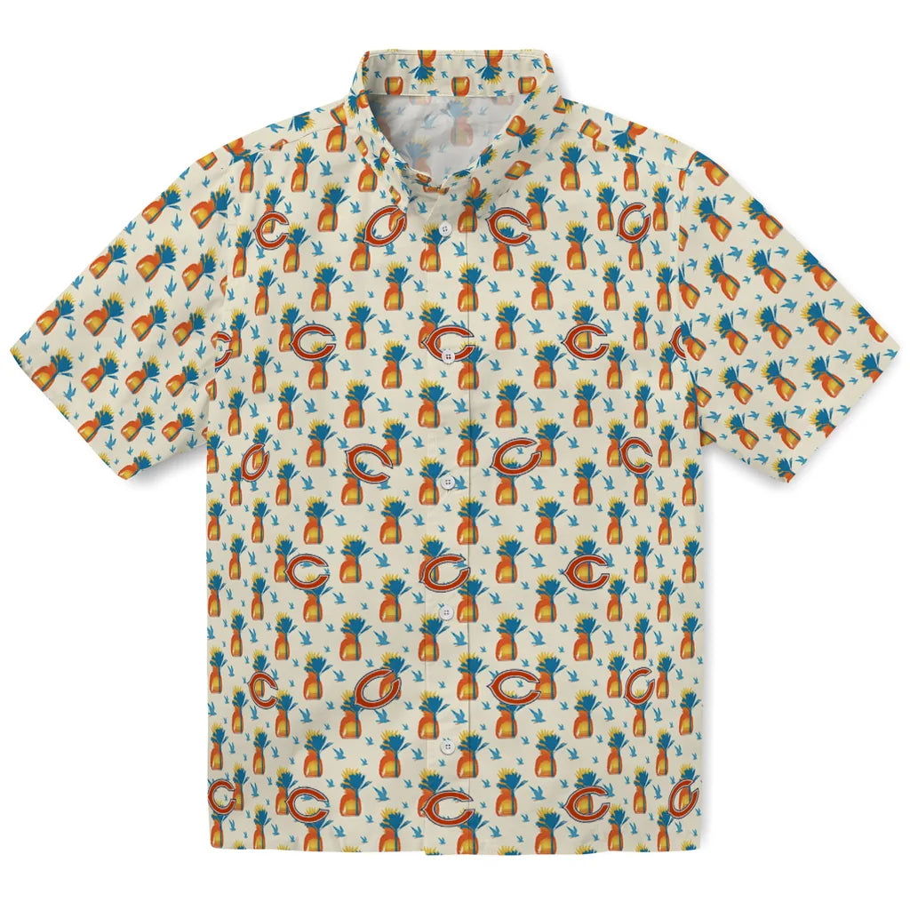 Chicago Bears Hawaiian Shirt - Pineapple Delight | Moonbestprint