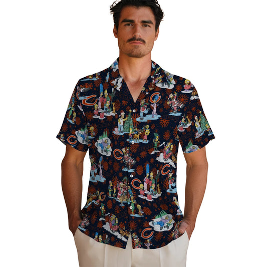 Chicago Bears Hawaiian Shirt - Simpsons Christmas | Moonbestprint