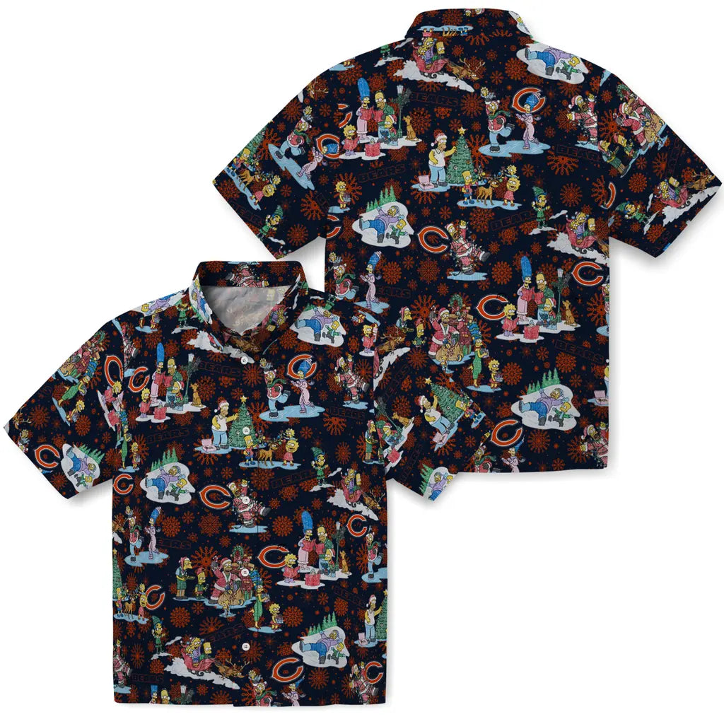 Chicago Bears Hawaiian Shirt - Simpsons Christmas | Moonbestprint