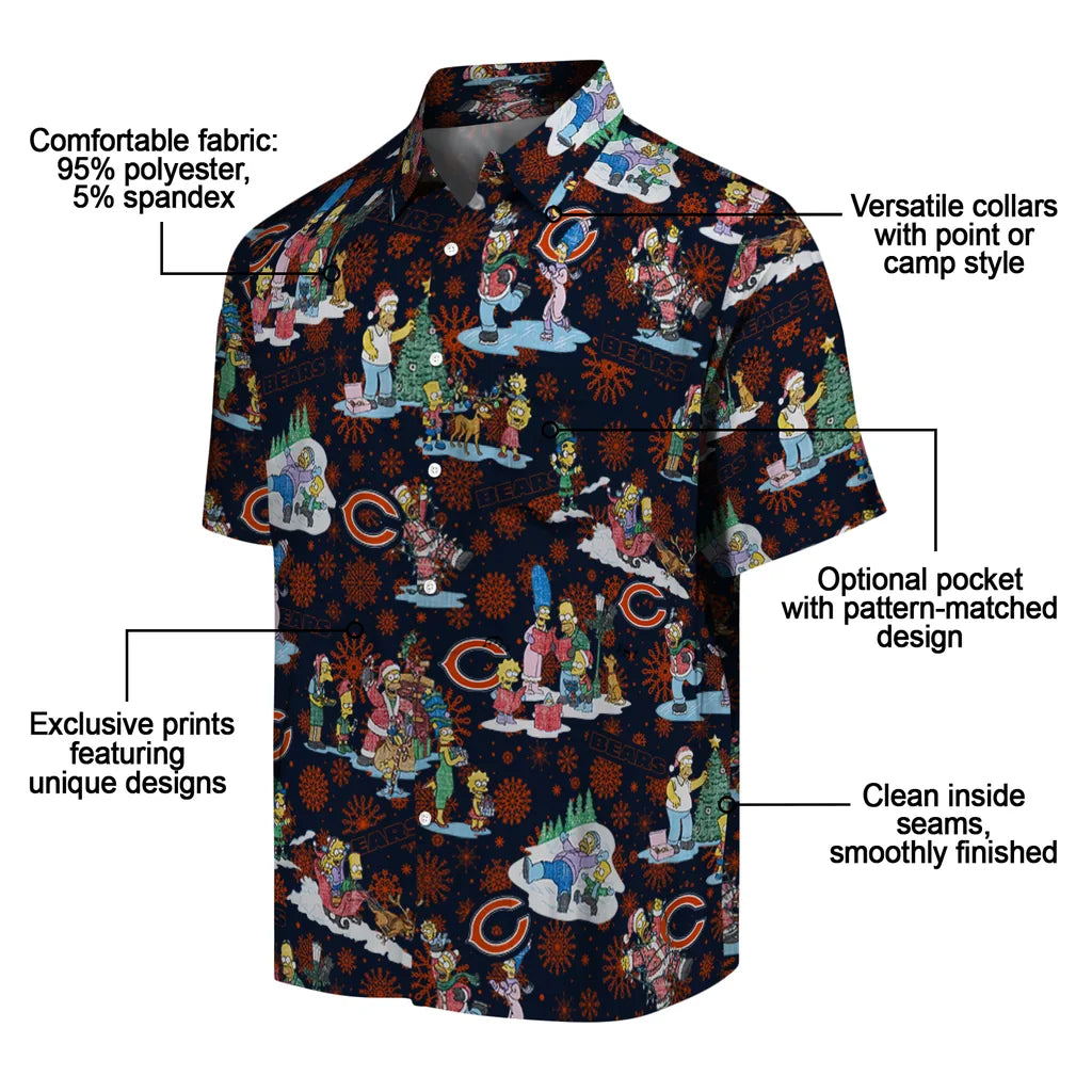 Chicago Bears Hawaiian Shirt - Simpsons Christmas | Moonbestprint