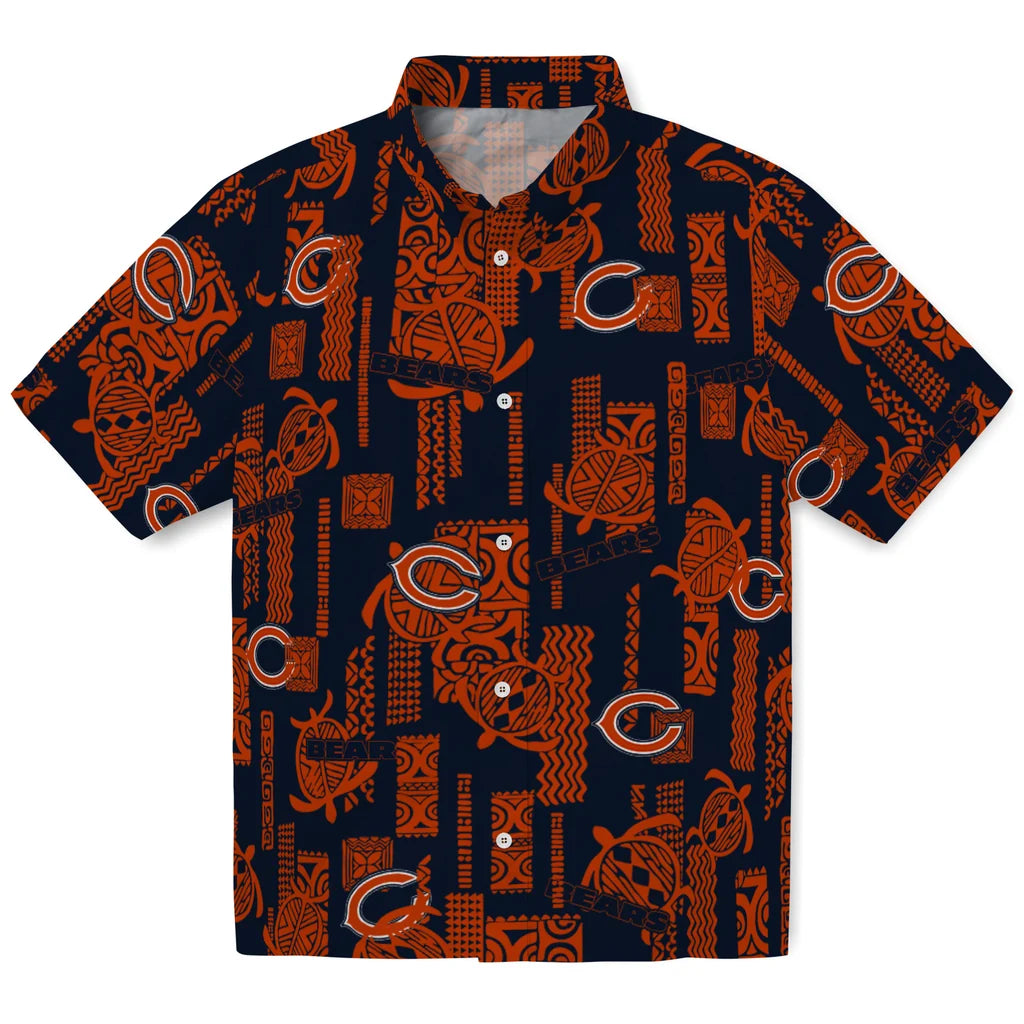 Chicago Bears Hawaiian Shirt - Turtle Lines | Moonbestprint