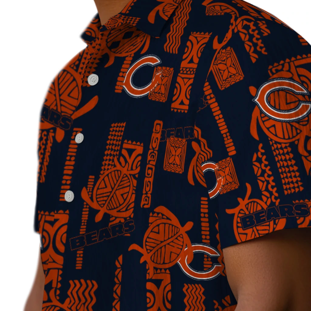 Chicago Bears Hawaiian Shirt - Turtle Lines | Moonbestprint