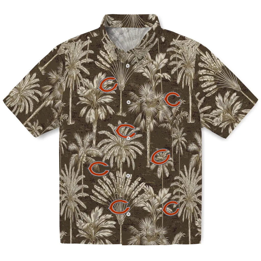 Chicago Bears Hawaiian Shirt - Vintage Palm Tree | Moonbestprint