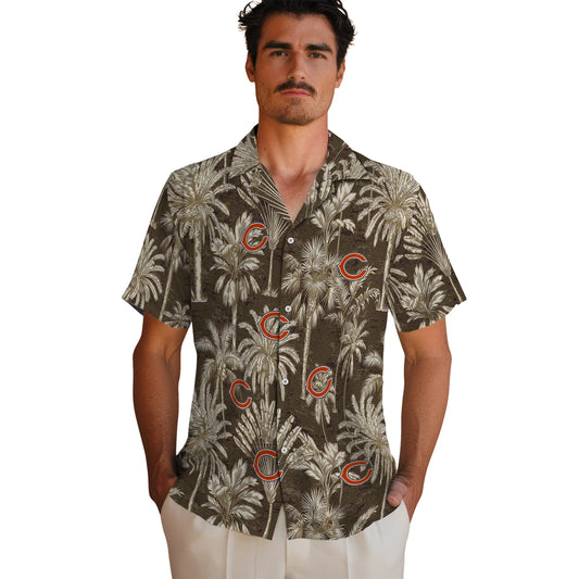 Chicago Bears Hawaiian Shirt - Vintage Palm Tree | Moonbestprint