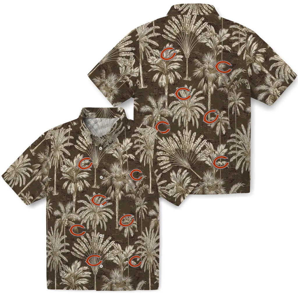 Chicago Bears Hawaiian Shirt - Vintage Palm Tree | Moonbestprint