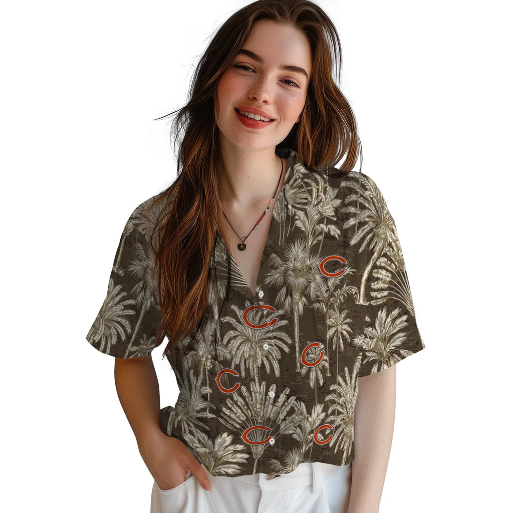 Chicago Bears Hawaiian Shirt - Vintage Palm Tree | Moonbestprint