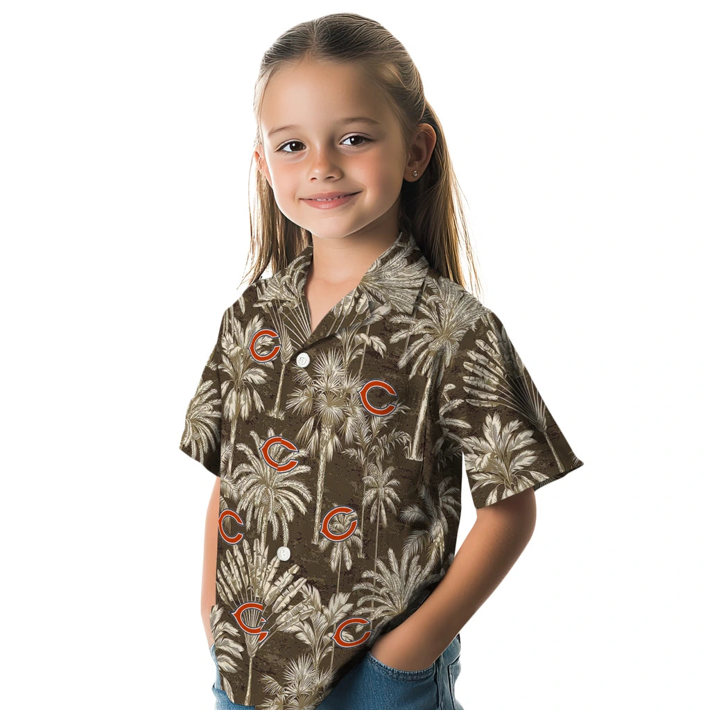 Chicago Bears Hawaiian Shirt - Vintage Palm Tree | Moonbestprint