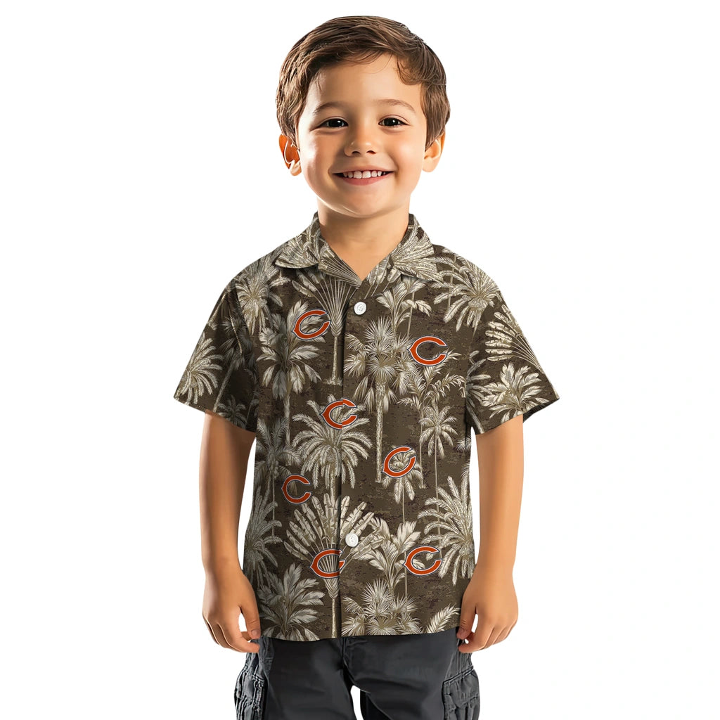 Chicago Bears Hawaiian Shirt - Vintage Palm Tree | Moonbestprint