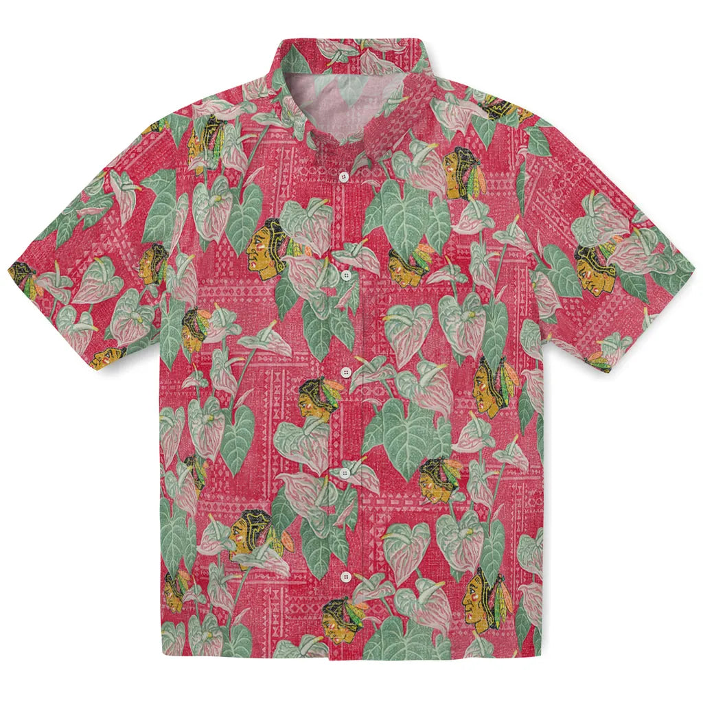Chicago Blackhawks Hawaiian Shirt - Anthurium Overlay – Moonbestprint