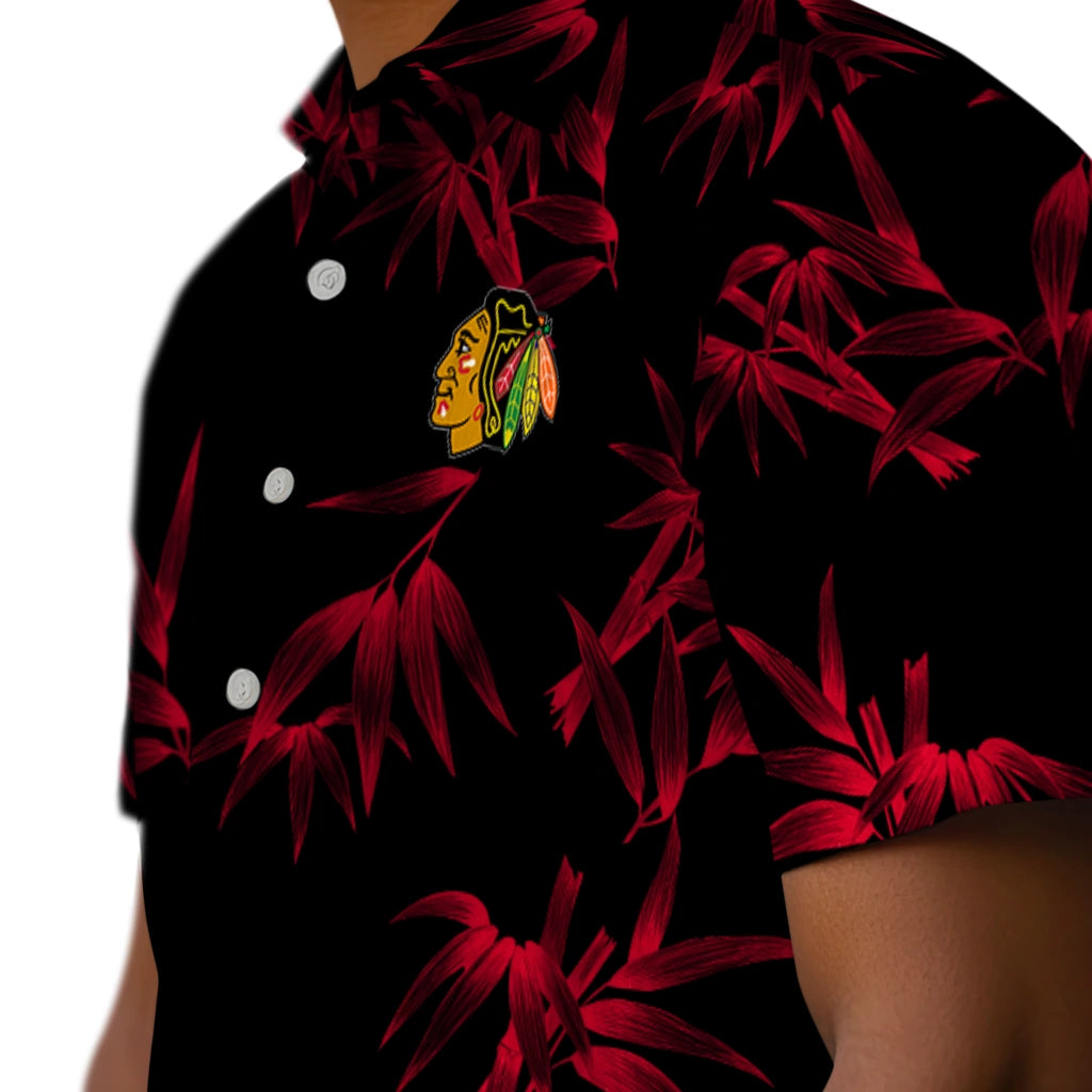 Chicago Blackhawks Hawaiian Shirt - Bamboo Branches | Moonbestprint