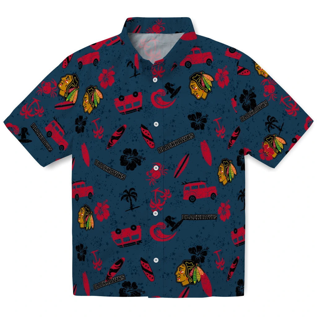 Chicago Blackhawks Hawaiian Shirt - Beach Vibe – Moonbestprint