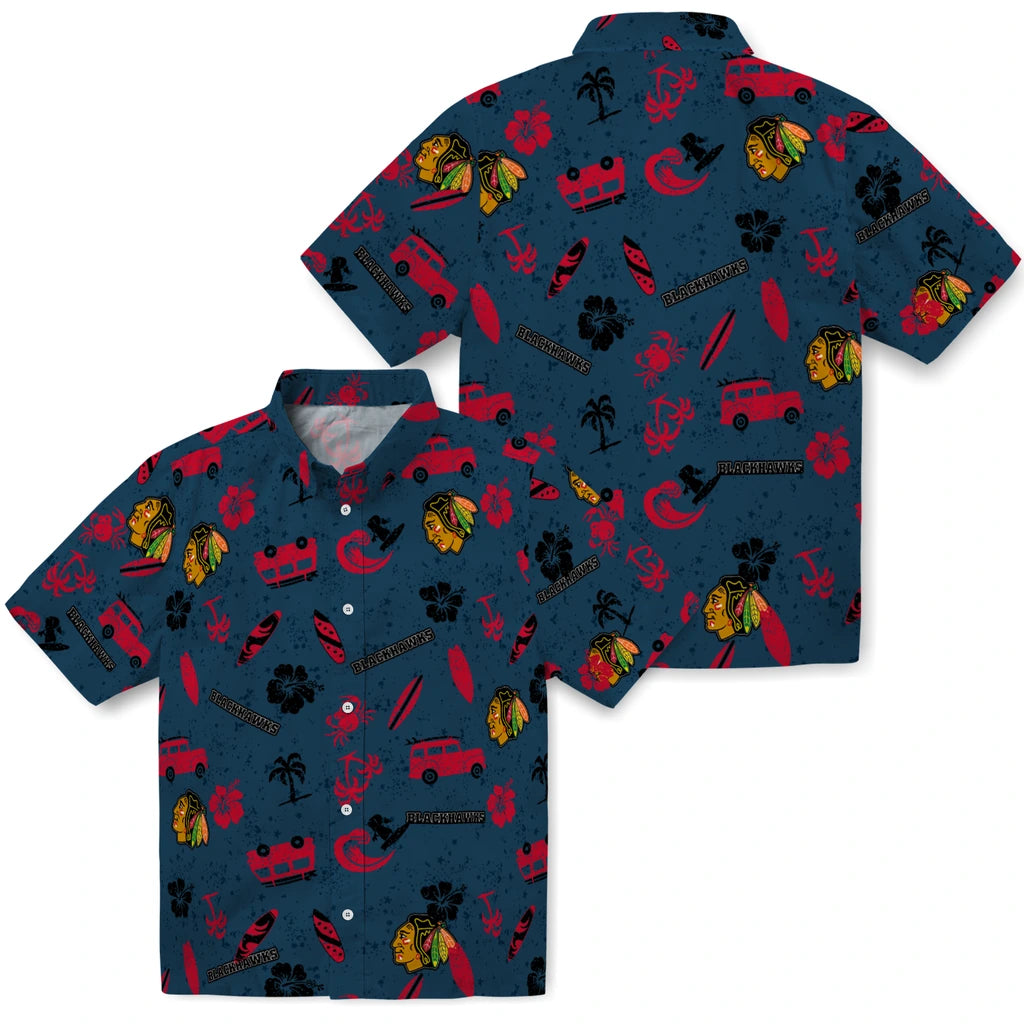 Chicago Blackhawks Hawaiian Shirt - Beach Vibe – Moonbestprint