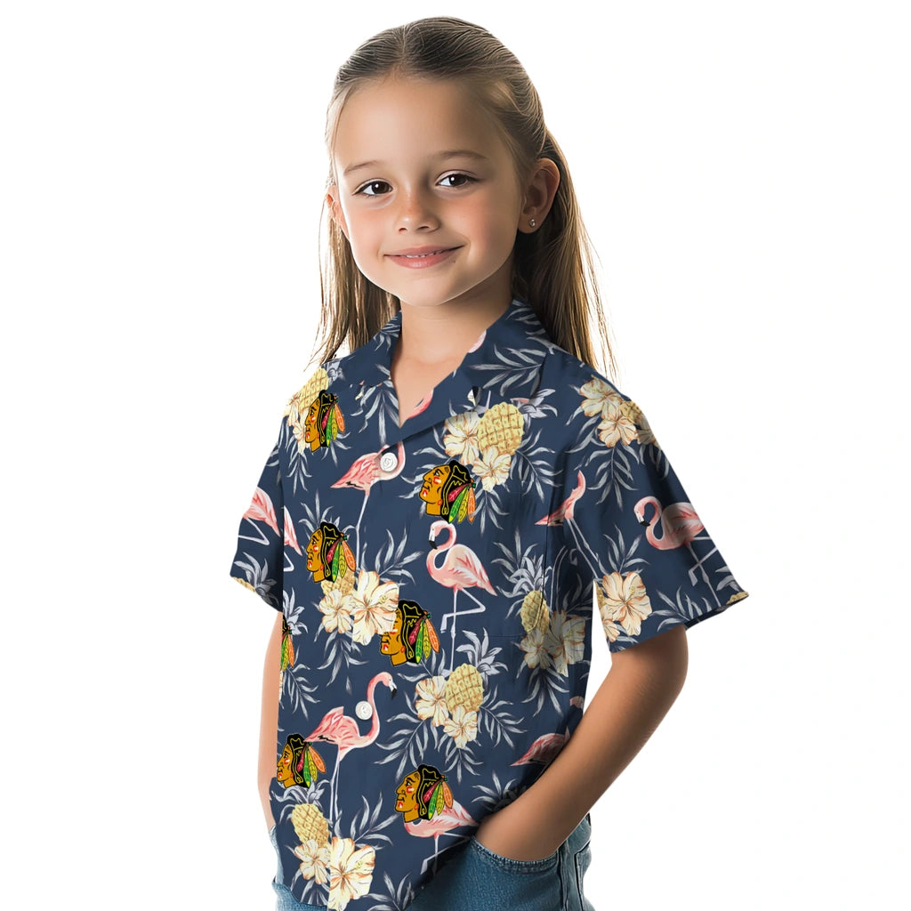 Chicago Blackhawks Hawaiian Shirt - Flamingo Hibiscus – Moonbestprint