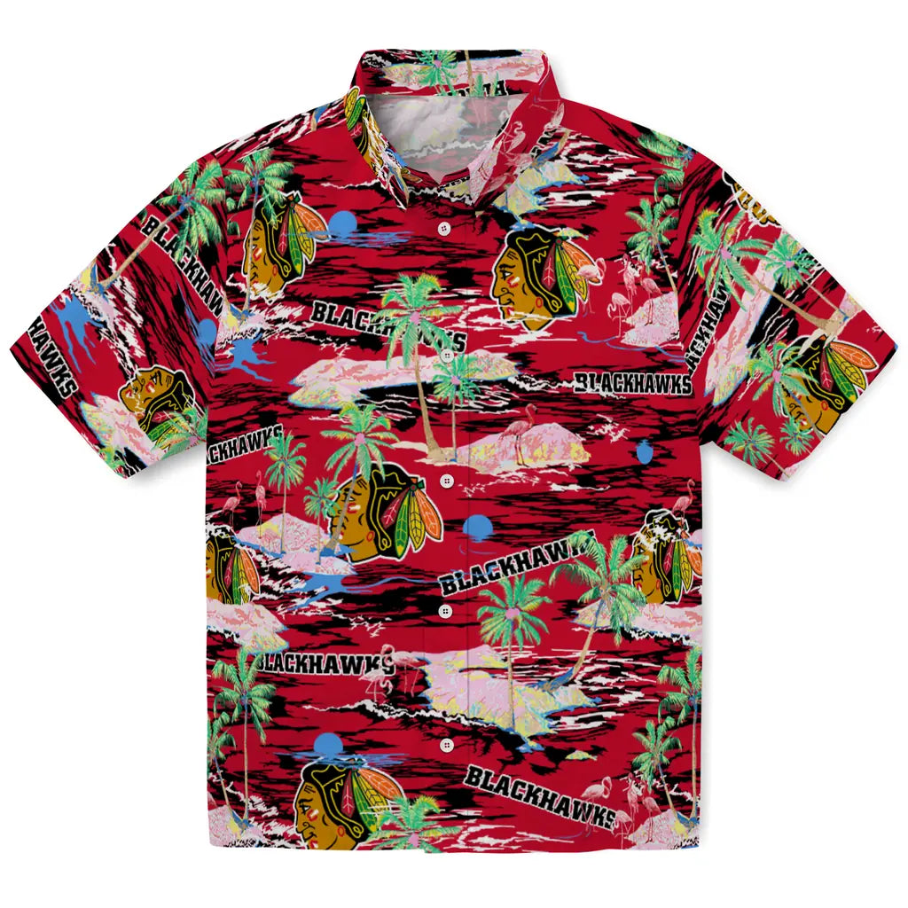 Chicago Blackhawks Flamingo Retreat 2026 Hawaiian Shirt – Moonbestprint