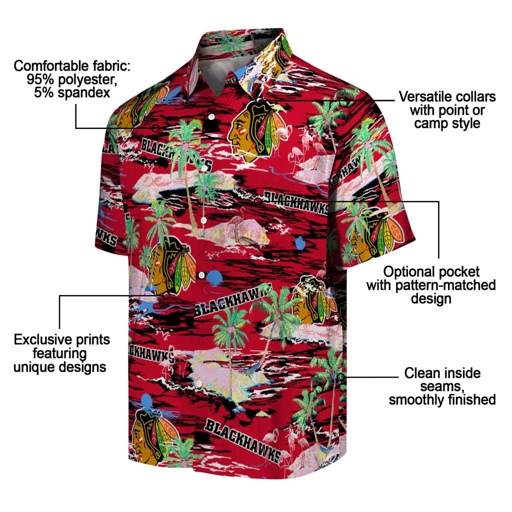 Chicago Blackhawks Flamingo Retreat 2026 Hawaiian Shirt – Moonbestprint