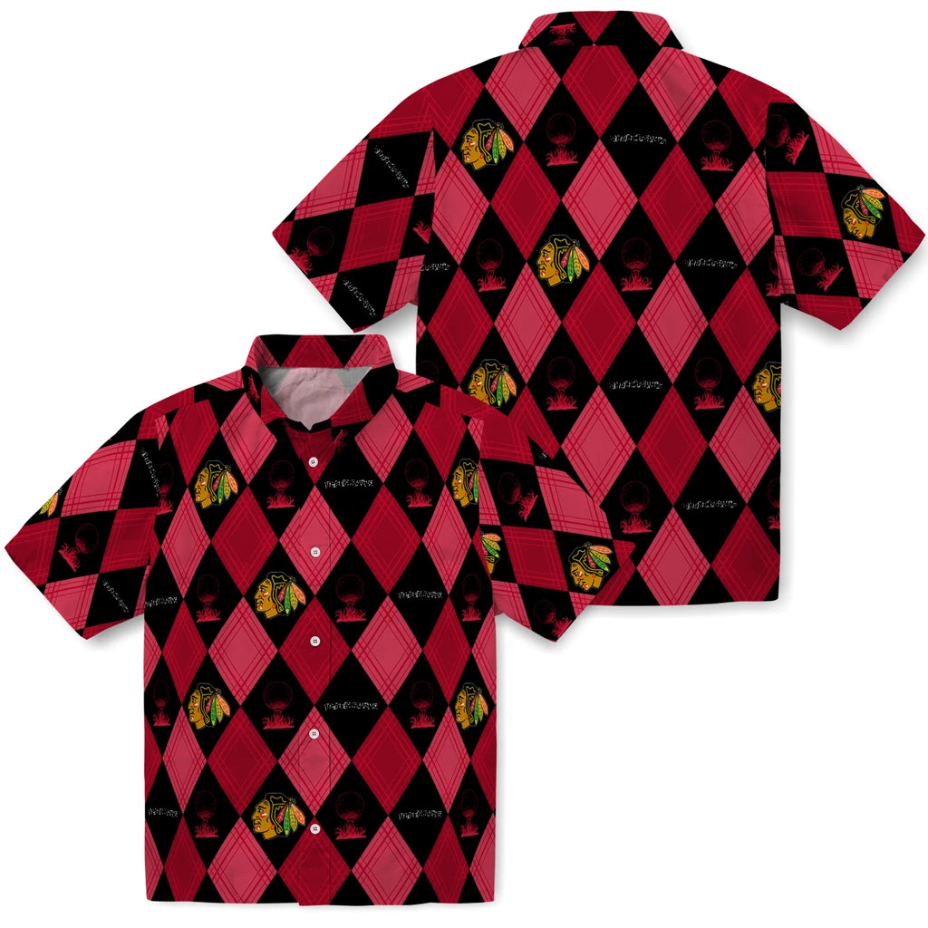 Chicago Blackhawks Hawaiian Shirt - Golfing Plaid – Moonbestprint