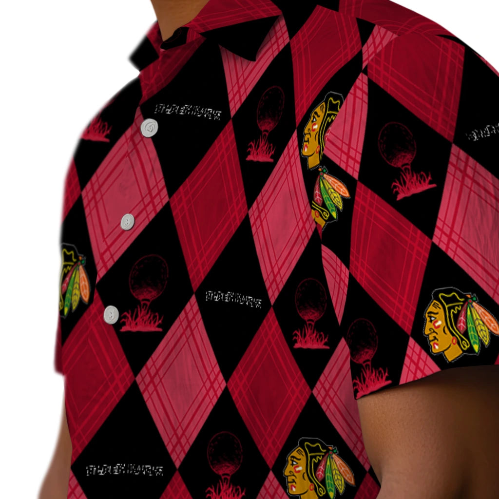Chicago Blackhawks Hawaiian Shirt - Golfing Plaid – Moonbestprint