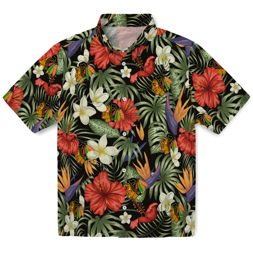 Chicago Blackhawks Hawaiian Shirt - Hawaii Floral Hibiscus – Moonbestprint