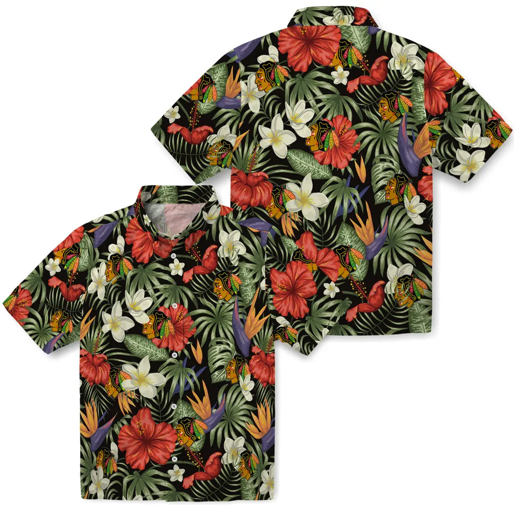 Chicago Blackhawks Hawaiian Shirt - Hawaii Floral Hibiscus – Moonbestprint