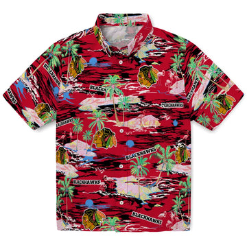 Chicago Blackhawks Hawaiian Shirt - Hawaii Island – Moonbestprint