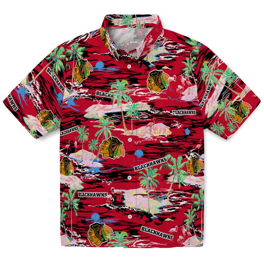 Chicago Blackhawks Hawaiian Shirt - Hawaii Island – Moonbestprint