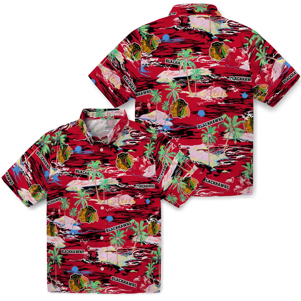 Chicago Blackhawks Hawaiian Shirt - Hawaii Island – Moonbestprint