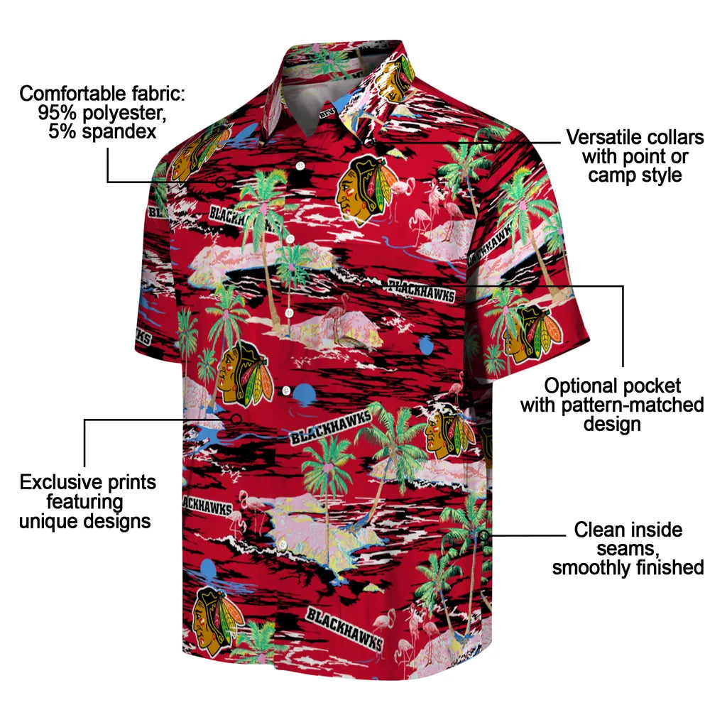 Chicago Blackhawks Hawaiian Shirt - Hawaii Island – Moonbestprint