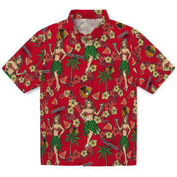 Chicago Blackhawks Hawaiian Shirt - Hawaiian Girls Design – Moonbestprint