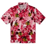 Chicago Blackhawks Hawaiian Shirt - Hibiscus Arrangement | Moonbestprint