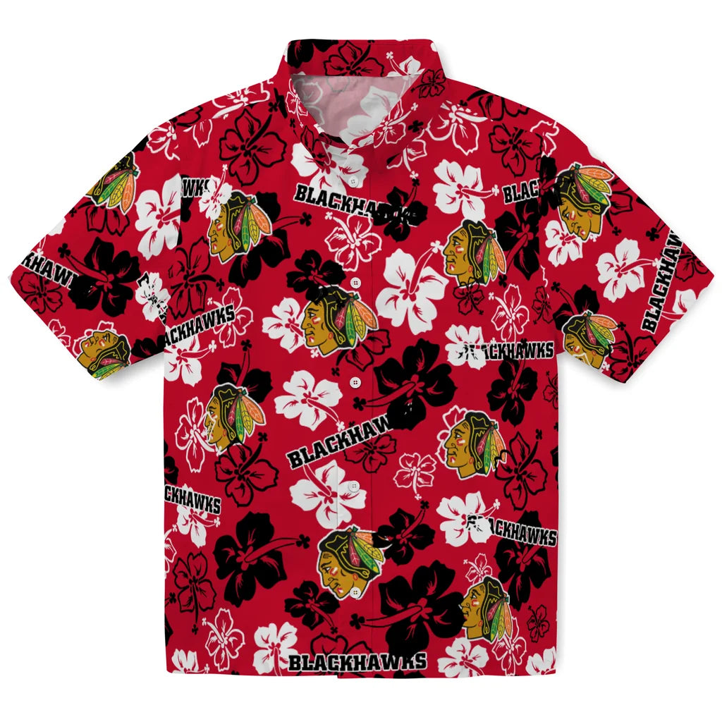 Chicago Blackhawks Hibiscus Bloom Hawaiian Shirt – Moonbestprint