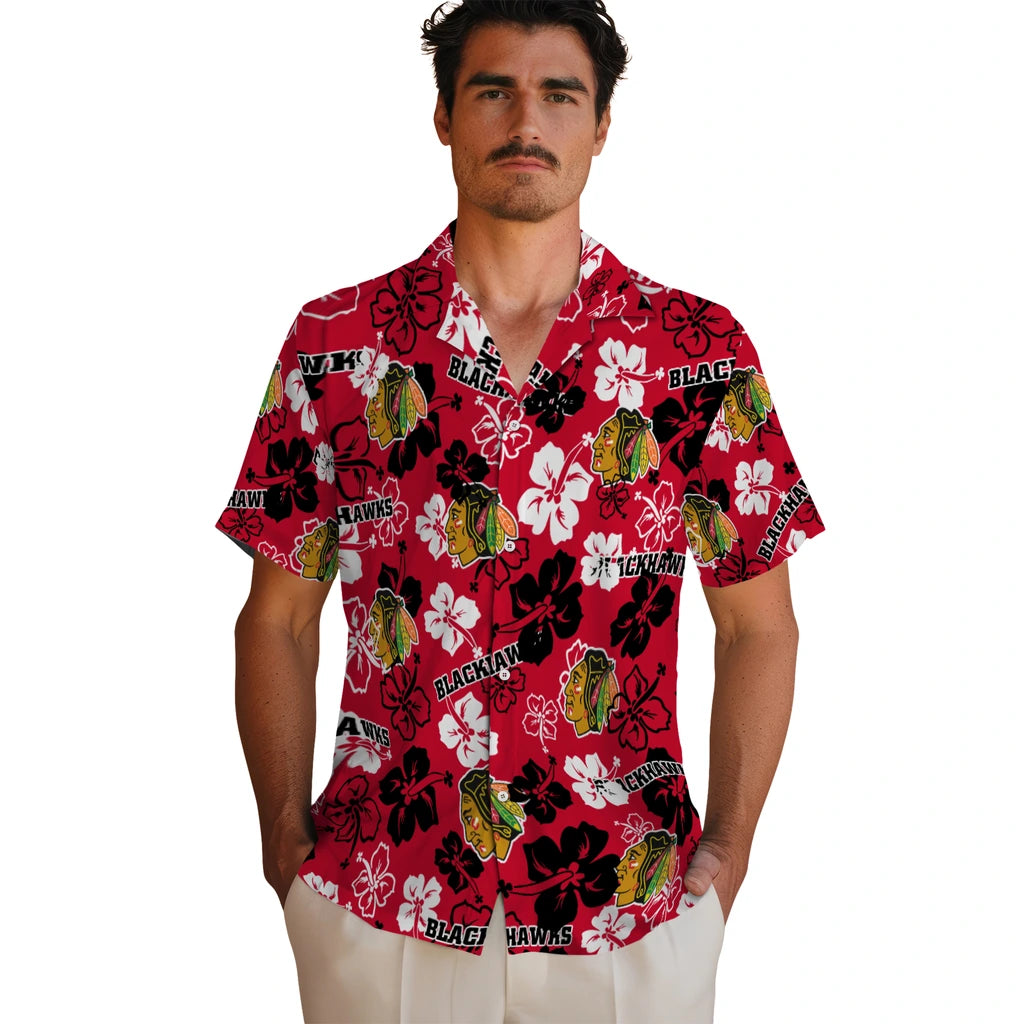 Chicago Blackhawks Hibiscus Bloom Hawaiian Shirt – Moonbestprint