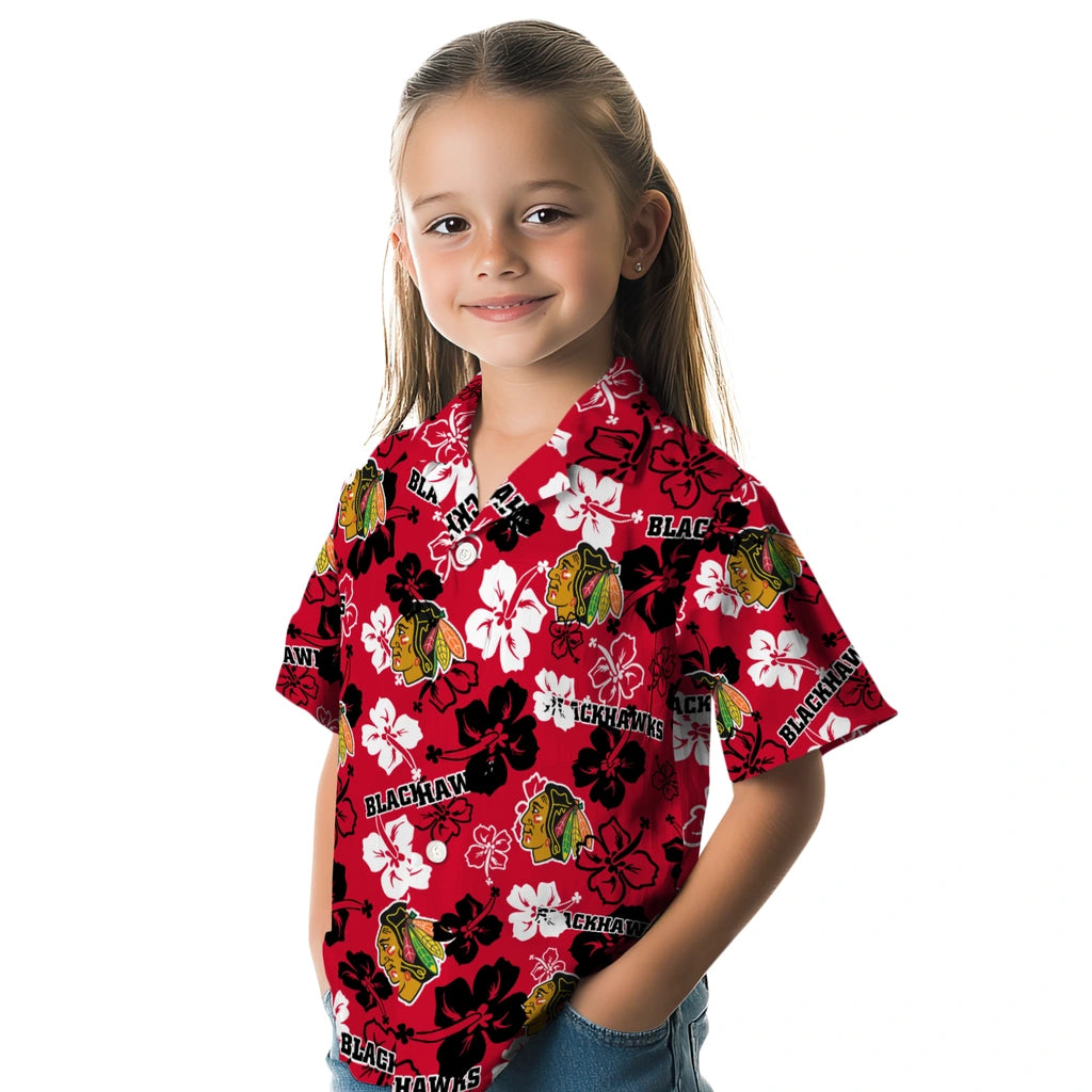 Chicago Blackhawks Hibiscus Bloom Hawaiian Shirt – Moonbestprint