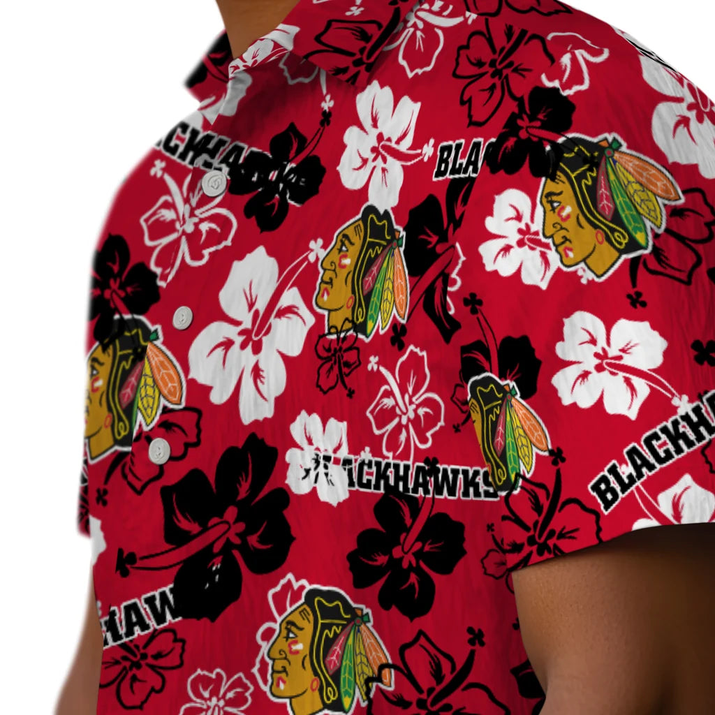 Chicago Blackhawks Hibiscus Bloom Hawaiian Shirt – Moonbestprint