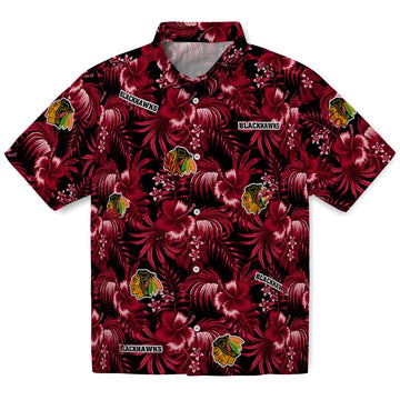 Chicago Blackhawks Hawaiian Shirt - Hibiscus Exotica – Moonbestprint