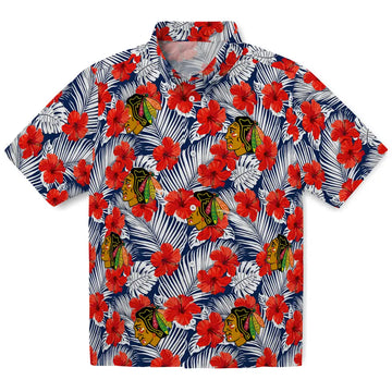 Chicago Blackhawks Hawaiian Shirt - Hibiscus Fiesta – Moonbestprint